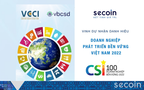 Secoin vinh dự được công nhận – Doanh nghiệp phát triển bền vững Việt Nam 2022
